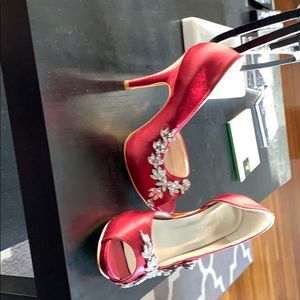 Red wedding shoes